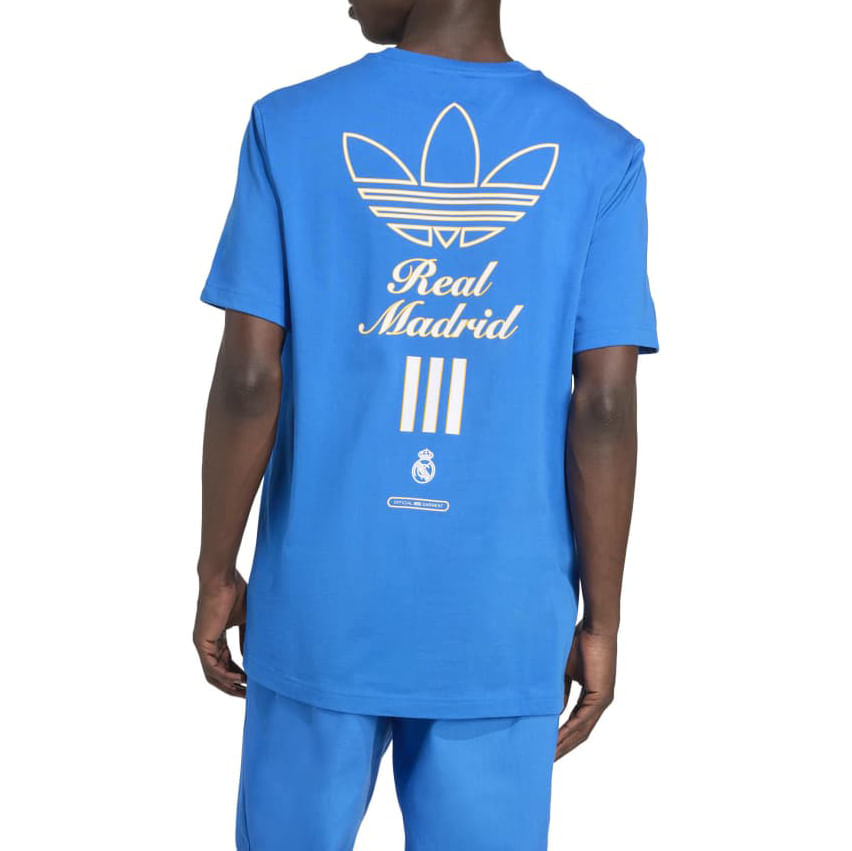 Adidas Camiseta JM2123 M ICON REAL MADRID Blue Bird Algodao -4-